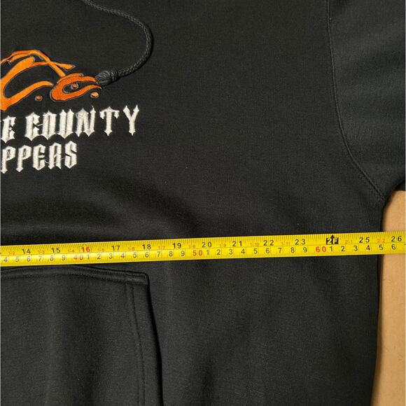 2000'S Insane Orange County Chopper Embroidered Black Hoodie Pullover L - Picture 4 of 5